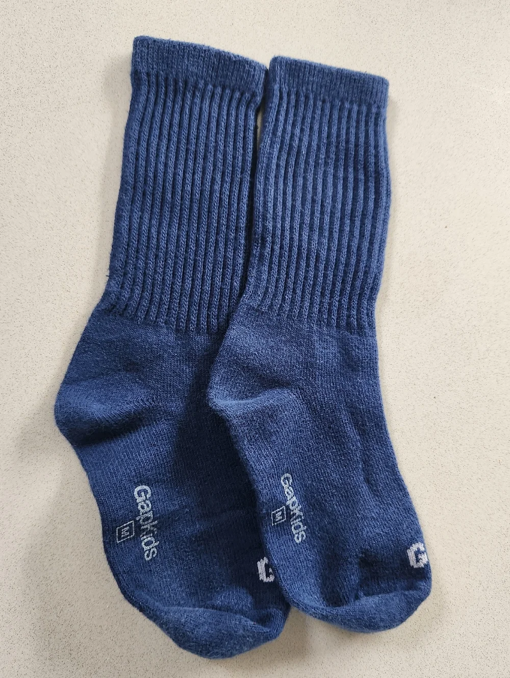 GapKids Crew Socks 2 Pairs ~GRAY & BLUE ~MEDIUM